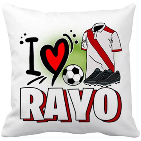 Cojín con relleno para enamorado de su equipo de fútbol del Rayo