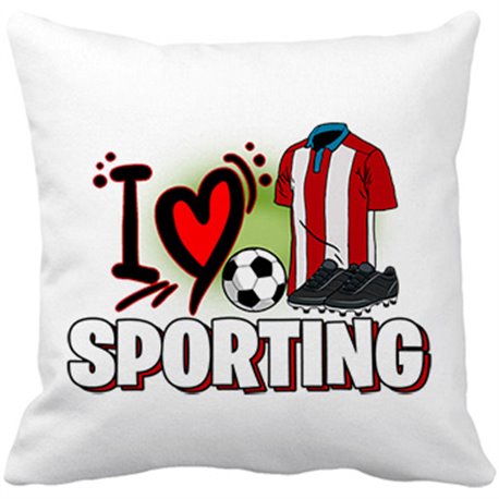 Cojín con relleno para enamorado de su equipo de fútbol del Sporting
