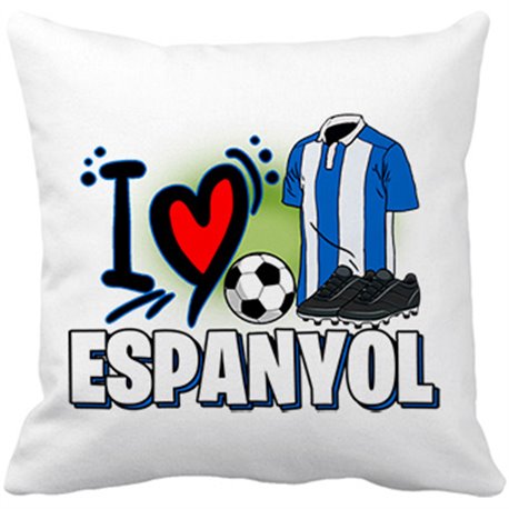 Cojín con relleno para enamorado de su equipo de fútbol espanyol