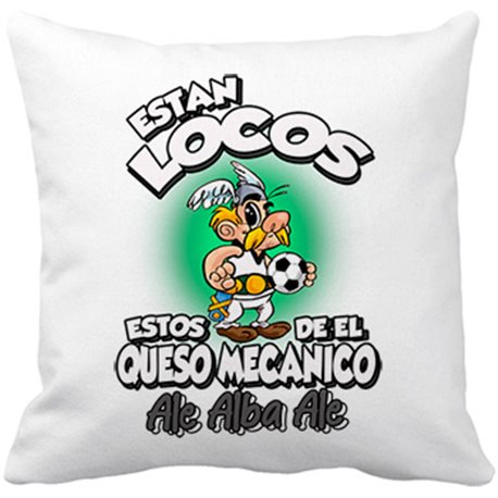 Cojín con relleno parodia de Asteris para aficionados al fútbol de Albacete
