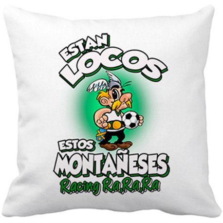 Cojín con relleno parodia de Asteris para aficionados al fútbol del Racing