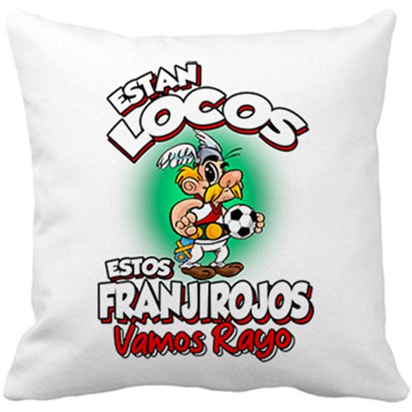 Cojín con relleno parodia de Asteris para aficionados al fútbol del Rayo