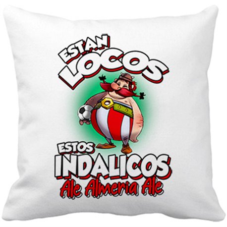 Cojín con relleno parodia de Obelis para aficionados al fútbol de Almería