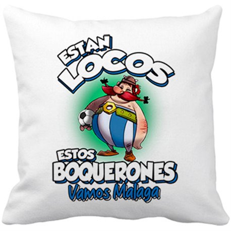 Cojín con relleno parodia de Obelis para aficionados al fútbol de Málaga