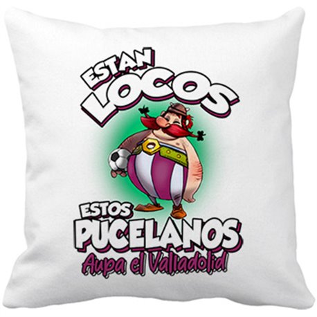Cojín con relleno parodia de Obelis para aficionados al fútbol de Valladolid