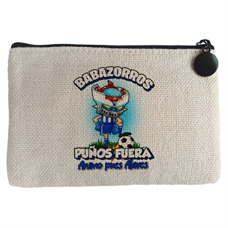 Monedero frase babazorros puños fuera parodia robot de los 80 para nostálgicos futboleros