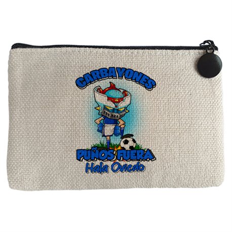 Monedero frase carbayones puños fuera parodia robot de los 80 para nostálgicos futboleros de Oviedo