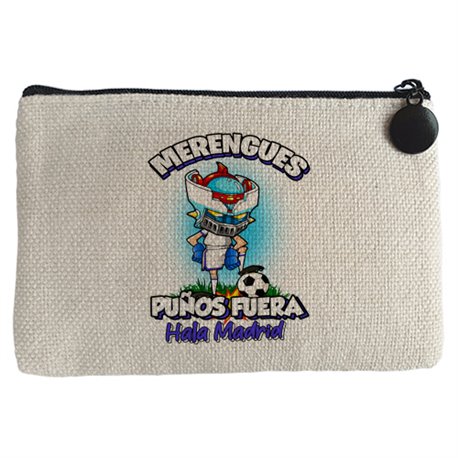 Monedero frase merengues puños fuera parodia robot de los 80 para nostálgicos futboleros de Madrid (DESACTIVAR)