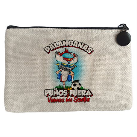 Monedero frase palanganas puños fuera parodia robot de los 80 para nostálgicos futboleros de Sevilla