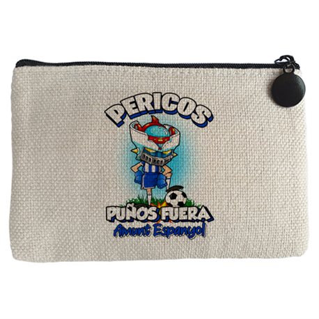 Monedero frase pericos puños fuera parodia robot de los 80 para nostálgicos futboleros del equipo espanyol