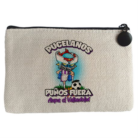 Monedero frase pucelanos puños fuera parodia robot de los 80 para nostálgicos futboleros de Valladolid