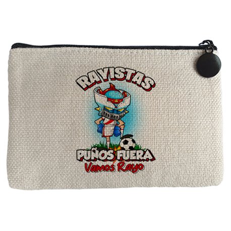Monedero frase rayistas puños fuera parodia robot de los 80 para nostálgicos futboleros del Rayo