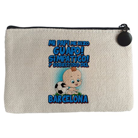 Monedero mi papi me hizo guapo simpático y sobretodo aficionado al fútbol de Barcelona