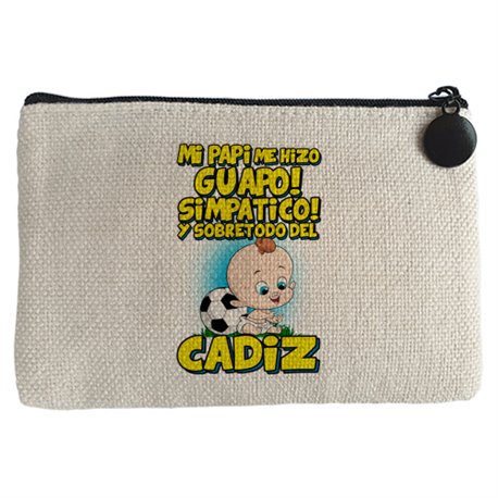 Monedero mi papi me hizo guapo simpático y sobretodo aficionado al fútbol de Cádiz
