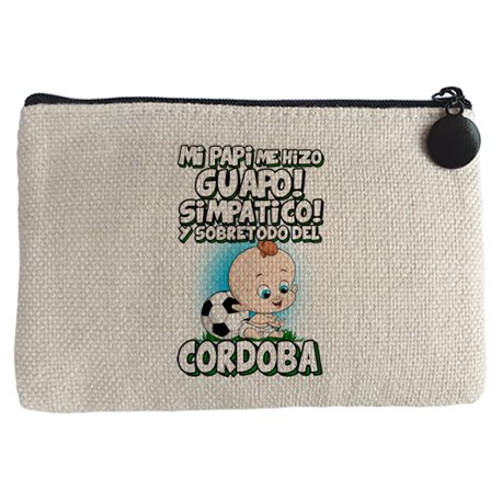 Monedero mi papi me hizo guapo simpático y sobretodo aficionado al fútbol de Córdoba