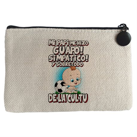Monedero mi papi me hizo guapo simpático y sobretodo aficionado al fútbol de la Cultu