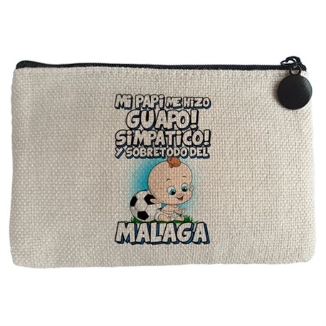 Monedero mi papi me hizo guapo simpático y sobretodo aficionado al fútbol de Málaga