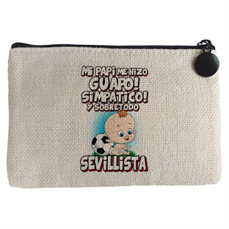 Monedero mi papi me hizo guapo simpático y sobretodo aficionado al fútbol de Sevilla