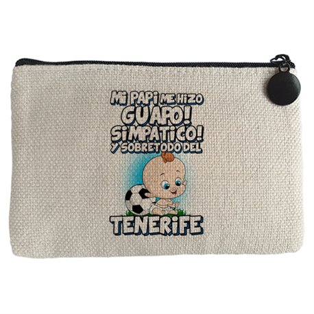 Monedero mi papi me hizo guapo simpático y sobretodo aficionado al fútbol de Tenerife