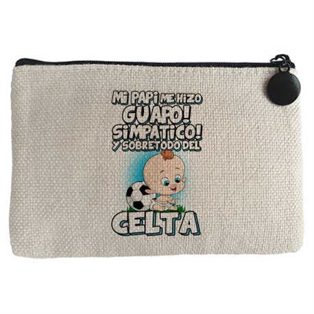 Monedero mi papi me hizo guapo simpático y sobretodo aficionado al fútbol del Celta