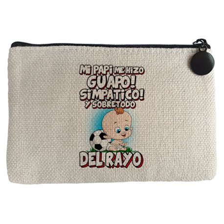 Monedero mi papi me hizo guapo simpático y sobretodo aficionado al fútbol del rayo
