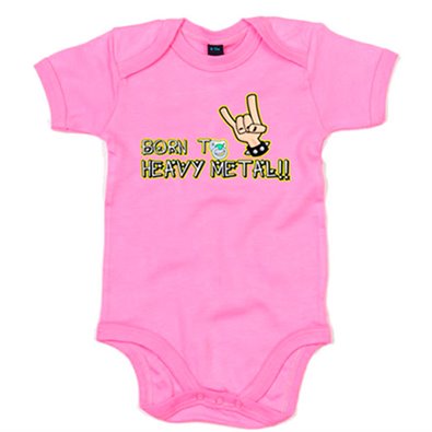 Body bebé Born to Heavy Metal cuernos
