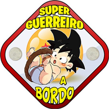Placa bebé a bordo parodia super guerreiro a bordo en gallego