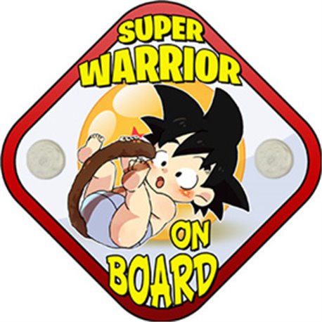Placa bebé a bordo parody super warrior on board
