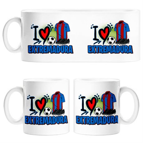 Taza para enamorado de su equipo de fútbol de Extremadura