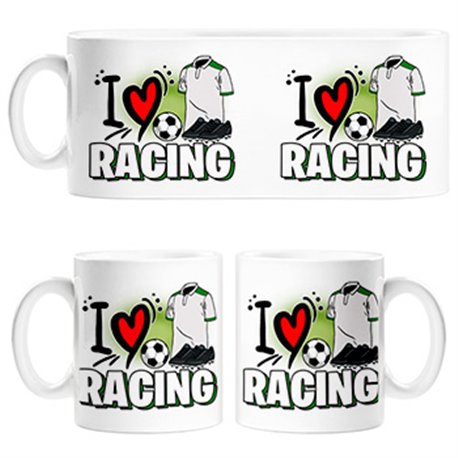 Taza para enamorado de su equipo de fútbol del Racing