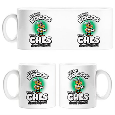 Taza parodia de Asteris para aficionados al fútbol de Valencia