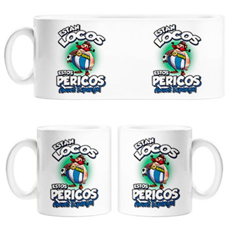 Taza parodia de Obelis para armeros aficionados al fútbol de