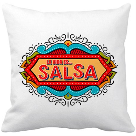 Cojín con relleno la vida es Sala baile