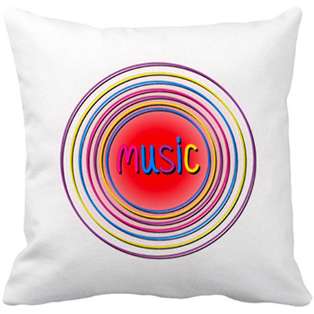 Cojín con relleno Music disco antiguo