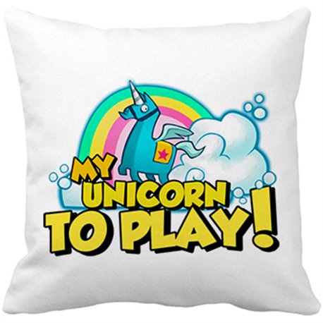 Cojín con relleno parodia gamers divertida my unicorn to play avatar del juego