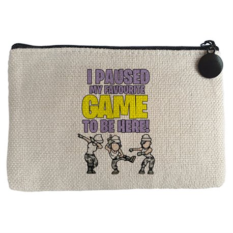 Monedero frase I paused my favourite game to be here para gamers viciados a las poses Dab Take L y Floss