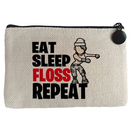 Monedero parodia pose baile gamer frase eat sleep Floss repeat