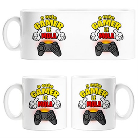 Taza frase a este gamer le mola jugar a la consola