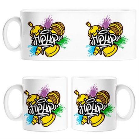 Taza Hip Hop rimas y graffiti