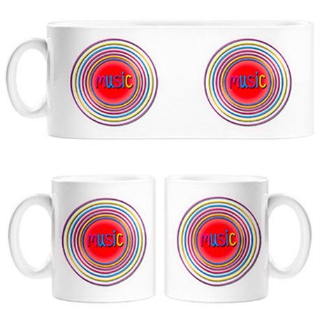 Taza Music disco antiguo
