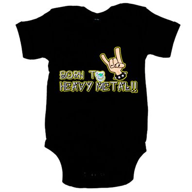Body bebé Born to Heavy Metal bebé nacido para el heavy metal