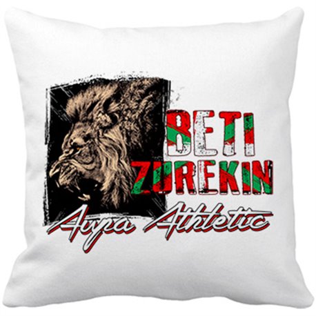 Cojín con relleno frase beti zurekin athletic para aficionado al fútbol