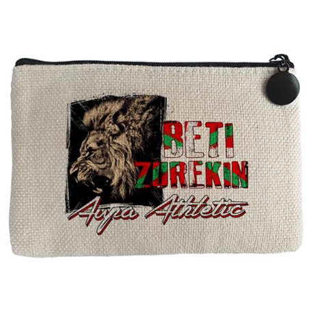 Monedero frase beti zurekin athletic para aficionado al fútbol