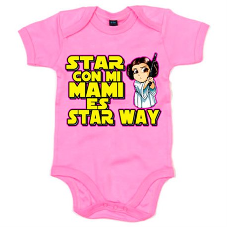 Body bebé parodia de princesa de las galaxias estar con mi mami es star way