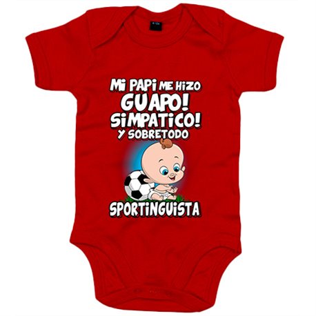Body bebé mi papi me hizo guapo simpático y sobretodo aficionado al fútbol del Sporting