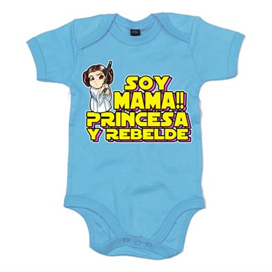 Body bebé Star Wars soy mama princesa y rebelde
