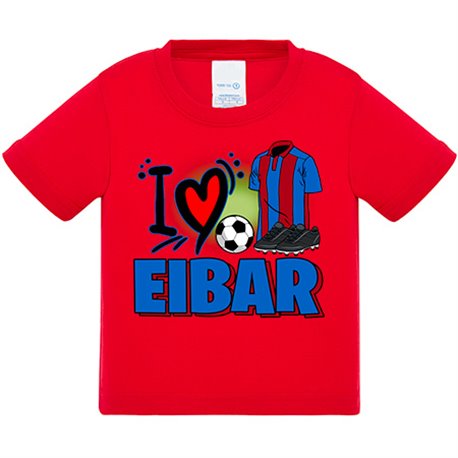 Camiseta bebé para enamorado de su equipo de fútbol de Eibar