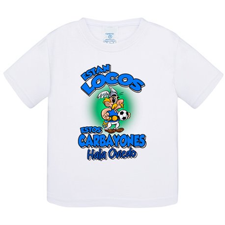 Camiseta bebé parodia de Asteris para aficionados al fútbol de Oviedo