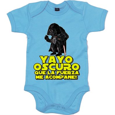 Body bebé Star Wars Yayo oscuro que la fuerza me acompañe