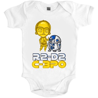 Body bebé Star Wars C-3PO junto a R2-D2